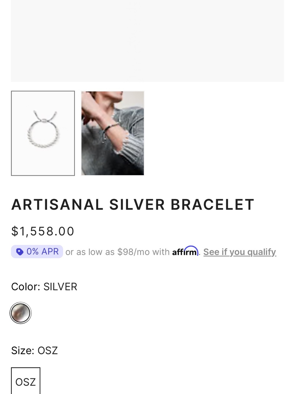 John Varvatos Artisanal Silver Bracelet - Picture 6 of 6